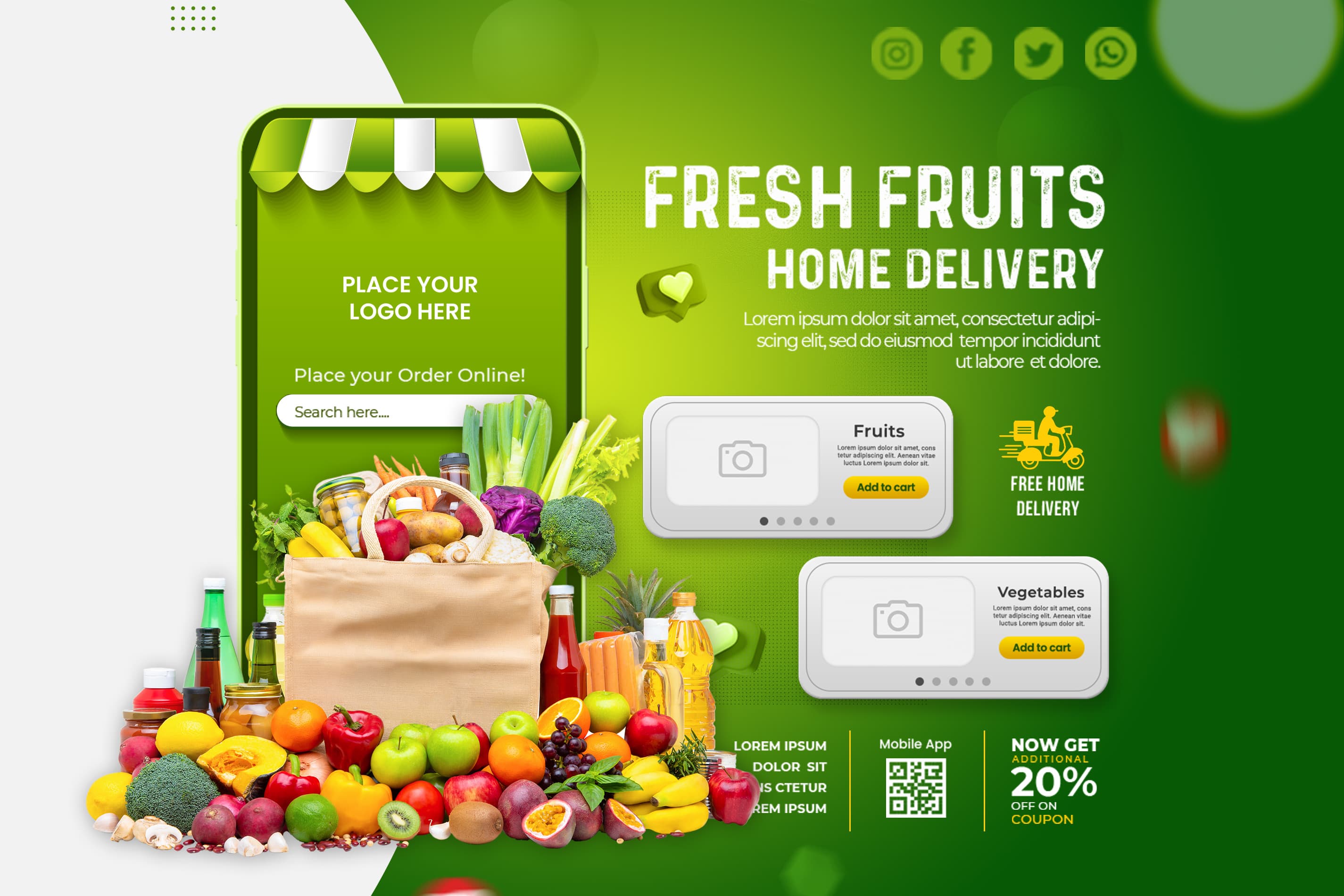 Fresh Fruits Banner